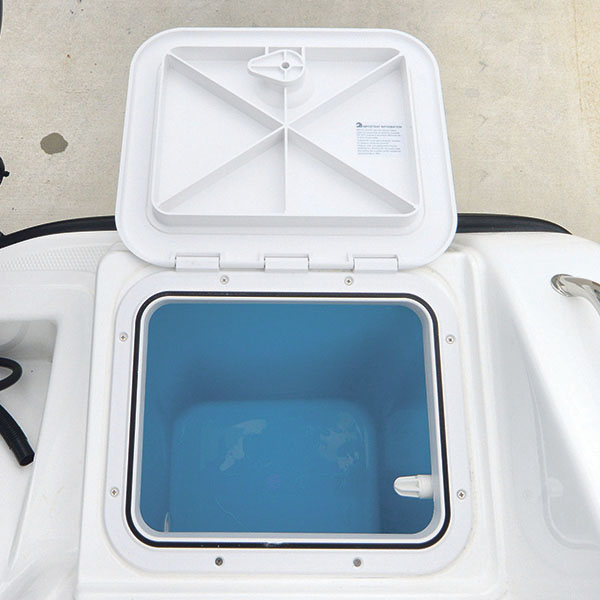 whittley plumbed live bait tank